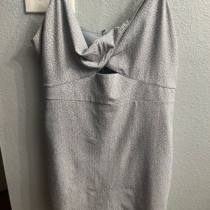 Abercrombie & Fitch Blue Floral Twist Front Mini Dress